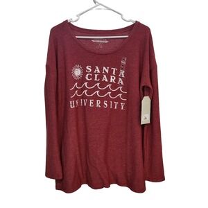 New Santa Clara University Blue 84 Reserve Cozy Crew Long Sleeve Red Shirt - XL